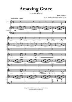 Amazing Grace for Voice & Piano (F Major)